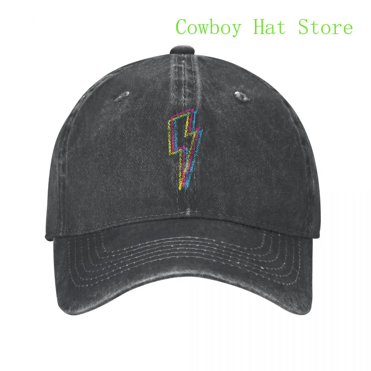 

Best CMYK Lightning glitch (black) Baseball Cap Snapback Cap Kids Hat Hat Girl Men'S