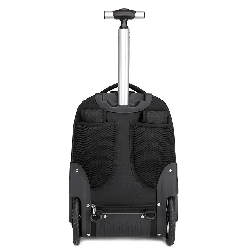 18 Inch Trolley Backpack With wheels Large Capacity wheeled School Backpack Travel Rolling luggage Business Laptop Luggage Bags rolling luggage trolley,folding luggage trolley