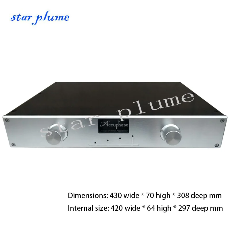 Accuphase All Aluminum Power Amplifier Case Preamplifier Chassis (430*70*308mm) Amplifier Audio Chassis Shell DIY Box 140 90 308mm 1490 all aluminum power amplifier case power supply preamplifier audio amplifier chassis shell diy box