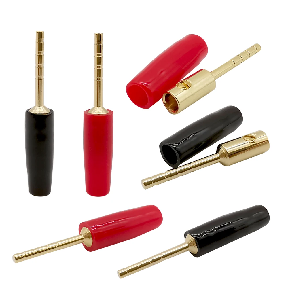 1/2Pair Gold-plated 2mm Banana Plug Hi-fi Speaker Wiring Connector Copper Straight Pin 2mm Banana Male Plug Terminals Adapter 1/2Pair Gold-plated 2mm Banana Plug Hi-fi Speaker Wiring Connector Copper Straight Pin 2mm Banana Male Plug Terminals Adapter