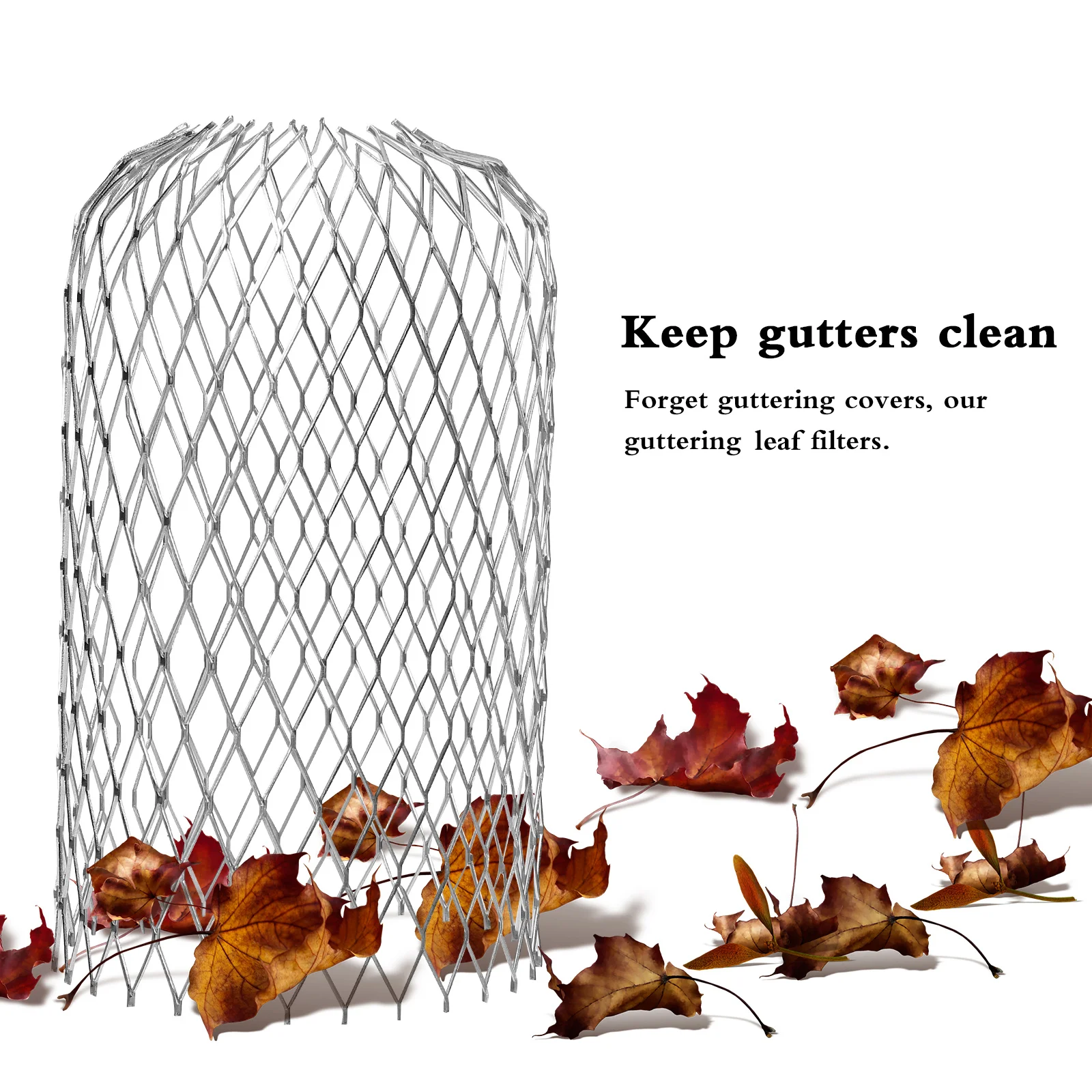 6 Pcs Gutter Downspout Protectors Guard Filter Mesh Strainer Metal Aluminum Plate Drain Cover