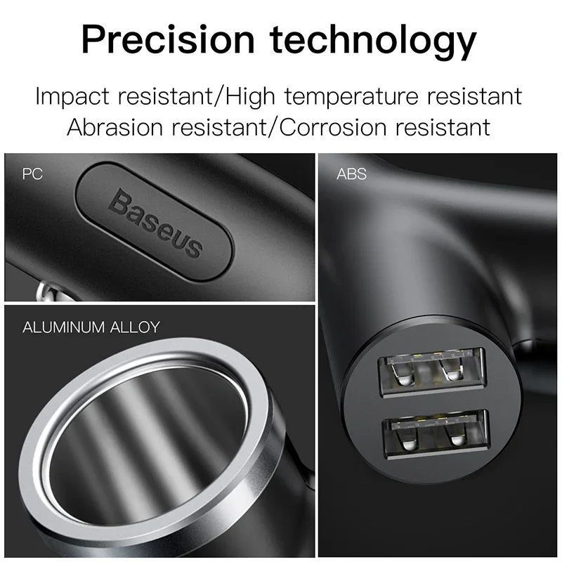 40W Car Charger for Universal Mobile Phone Dual USB Car Cigarette Lighter Slot for Tablet GPS 3 Devices Phone Charger Baseus car charger car phone charger phone charger