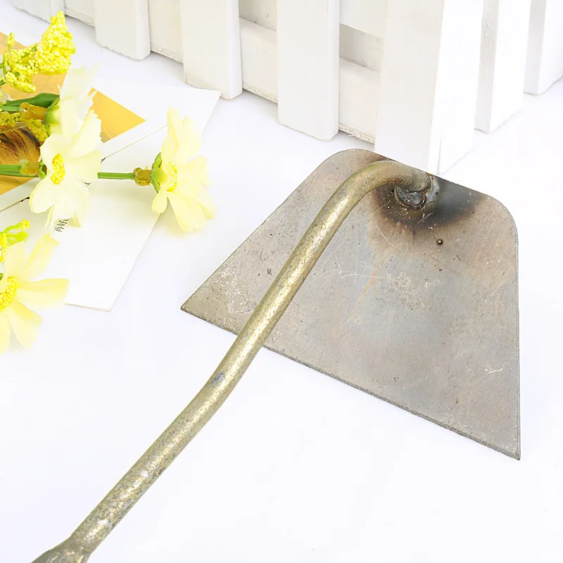 Iron Art Hoe Household Gardening Hardware Tools Iron Flat Hoe Agricultural Tool Yellow Handle Farm Tools