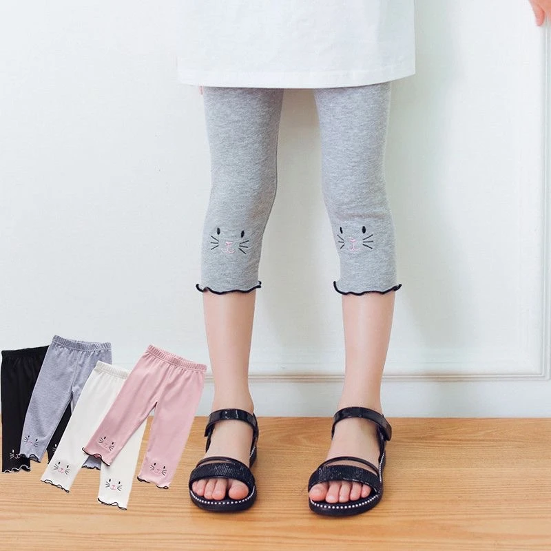 Girls Leggings Cartoon Pants for Kids Children's Bottom Skinny Trousers