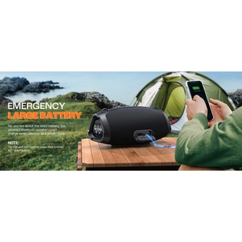 W-KING X10 Bluetooth Speaker, 120W Max Portable Loud Speakers Wireless Bluetooth Boombox, 70W IPX6 Waterproof Outdoor Party Large Big Speaker, Triple Passive Radiator/Subwoofers*2-Deep Bass/42H/TF/AUX/EQ 8