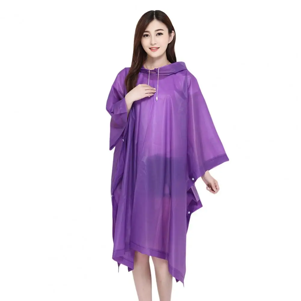 Lightweight Raincoat Compact Raincoat Waterproof Reusable Rain Ponchos for Adults Button Closure Hooded Raincoats Easy to Carry