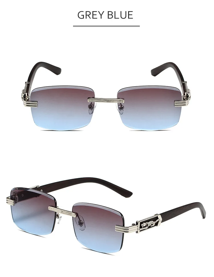 Diamond Cut Edge Sunglasses Vintage Men's Sunglasses Wood Style_voghion.com