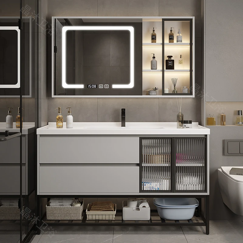 Modern Minimalist Bathroom Vanities Washbasin Floor Toilet Partition Bathroom Vanities Vintage Vanity Mobiletto Bagno Furniture