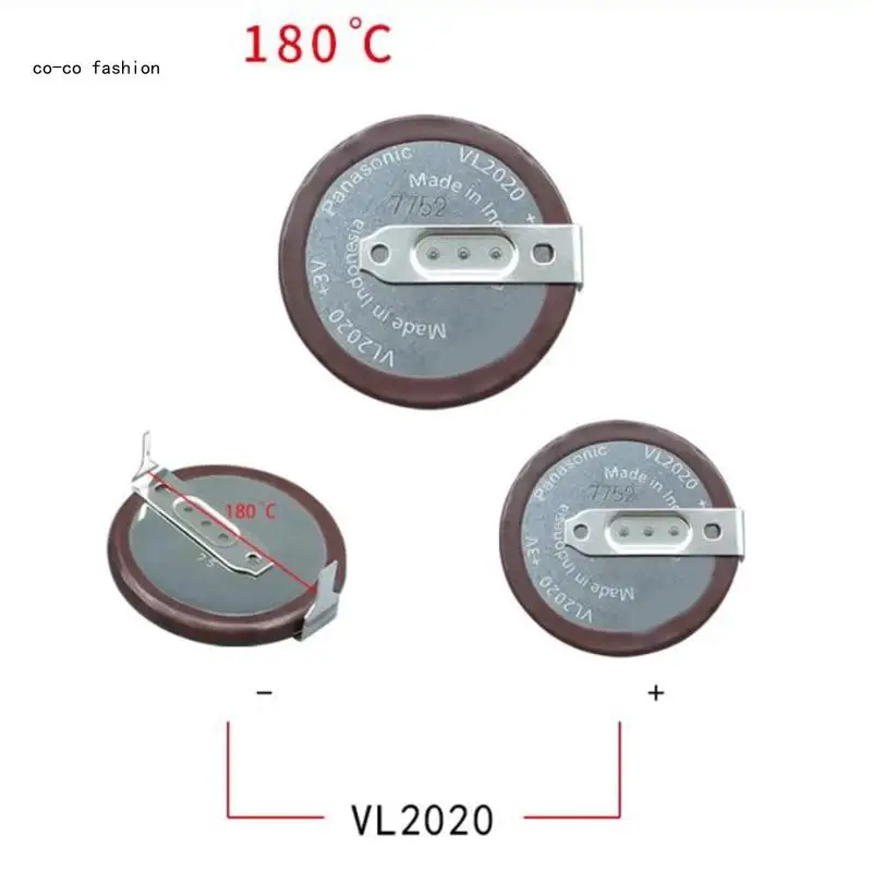 517B Lithium 180 Degree Tab for Car Key Remote Control Replacement Rechargeable VL/HFN Coin 20mm
