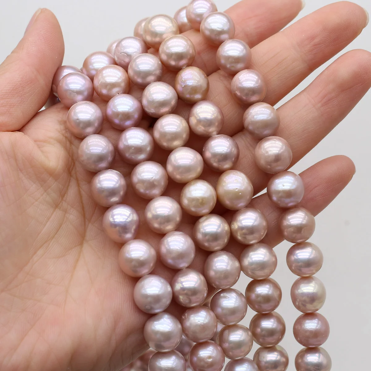 

10-11mm Purple Round Spacer Beads Natural Freshwater Pearls Beads Bead for Jewelry Making Supplies Diy Women Necklace Bracelet