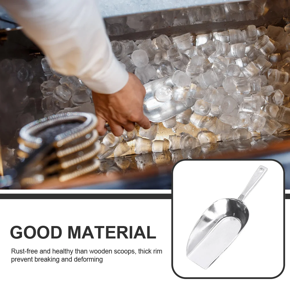 Ice Cream Scoop Scoop Ice Metal Scoops Utility Large Flour Cube Aluminum Kitchen Measuring Bean Coffee Popcorn Dog Bar Aluminium Alloy Holder