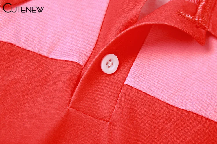 Women's Stripe Top Polo Collar Long-Sleeved T-shirt Casual Clothing Shirt Summer New Sexy Slim Femme Streetwear