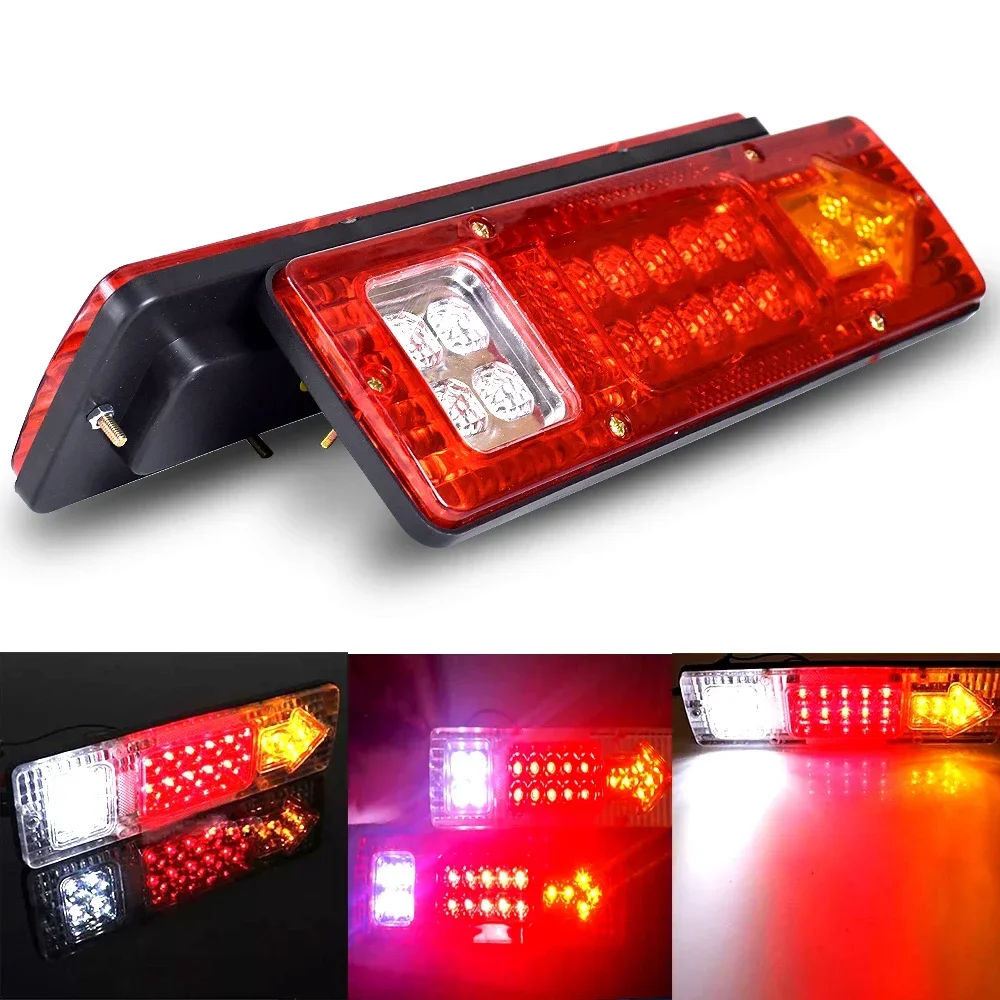 12V 24V Trailer Truck LED Rear Taillight Arrow LED Tail Lamp Boat RV Caravan Van Reversing Night Driving Safety Warning Light