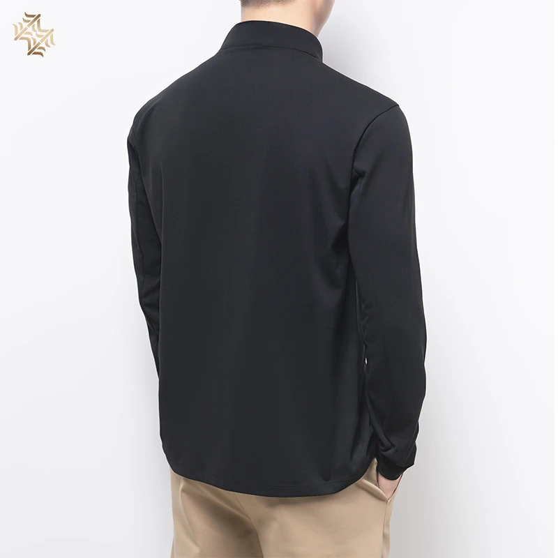 SBWL Autumn high quality men's Running fitness outdoor sportswear fashion business casual breathable long sleeve T-shirt Tops 5
