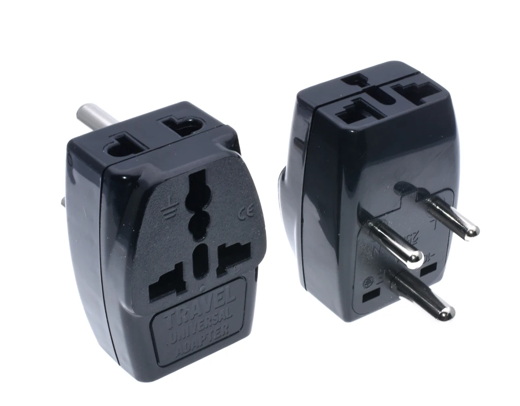 Sri Lanka India Nepal Namibia 3 Multi Outlet Type D Electrical Power Plug Travel Adapter