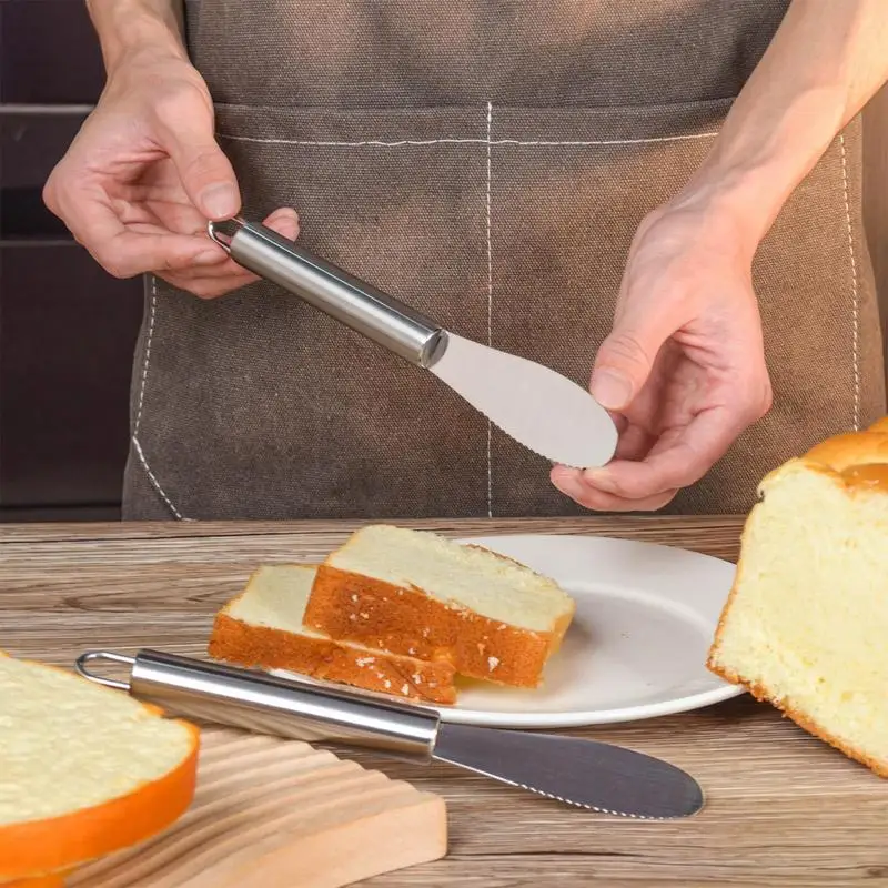 Butter Knives Spreader Cold Butter Knives Stainless Steel Spreader Charcuterie Utensils For Kitchen Gadget For Cheese Jam Appeti