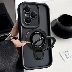 Enhanced Phone Case with 3D Holder and Soft Silicone TPU Material - Honor 400Lite (Black)