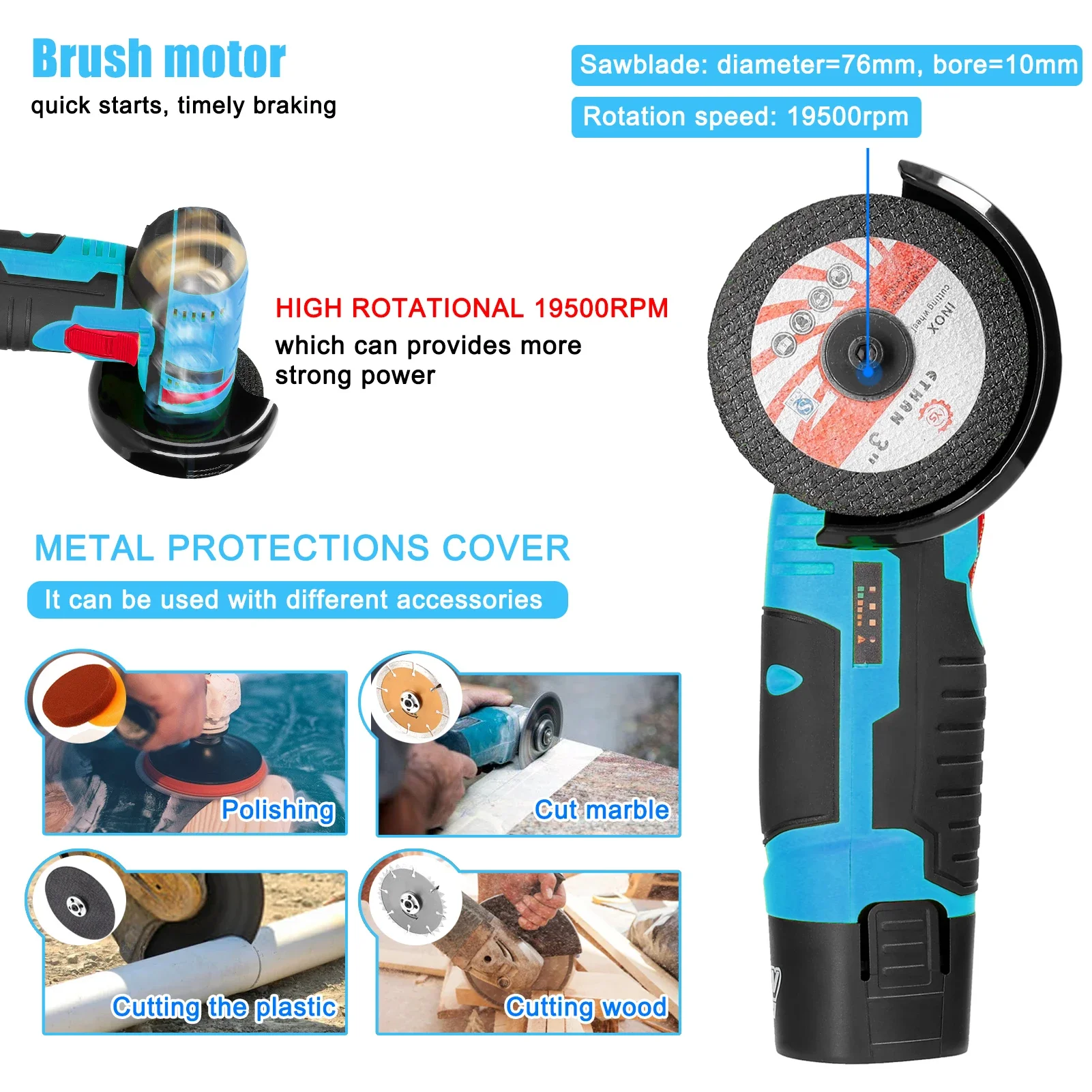 12V Mini Angle Grinder Mini Household Rechargeable Cutting Machine Polishing Machine Electric Hand Grinder Polishing electric grinder angle grinder electric angle grinder