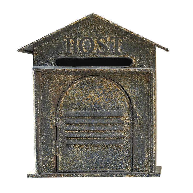

Handcrafted Rustic Retro Metal Decorative Post Letter Mail Box for Wall