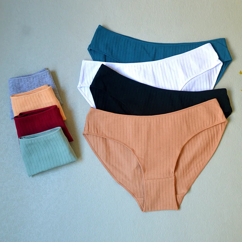 3PCS/Set Women Big Size Seamless Cotton Panties Daily Underwear