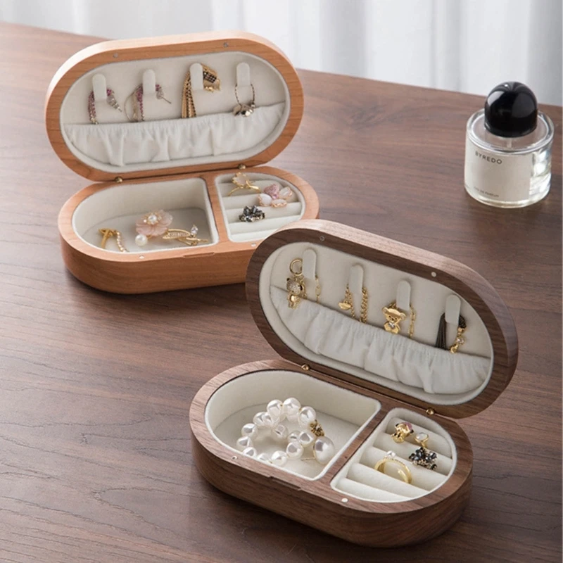 

Stylish Jewelry Case Practical Jewelry Box Portable Material T8DE