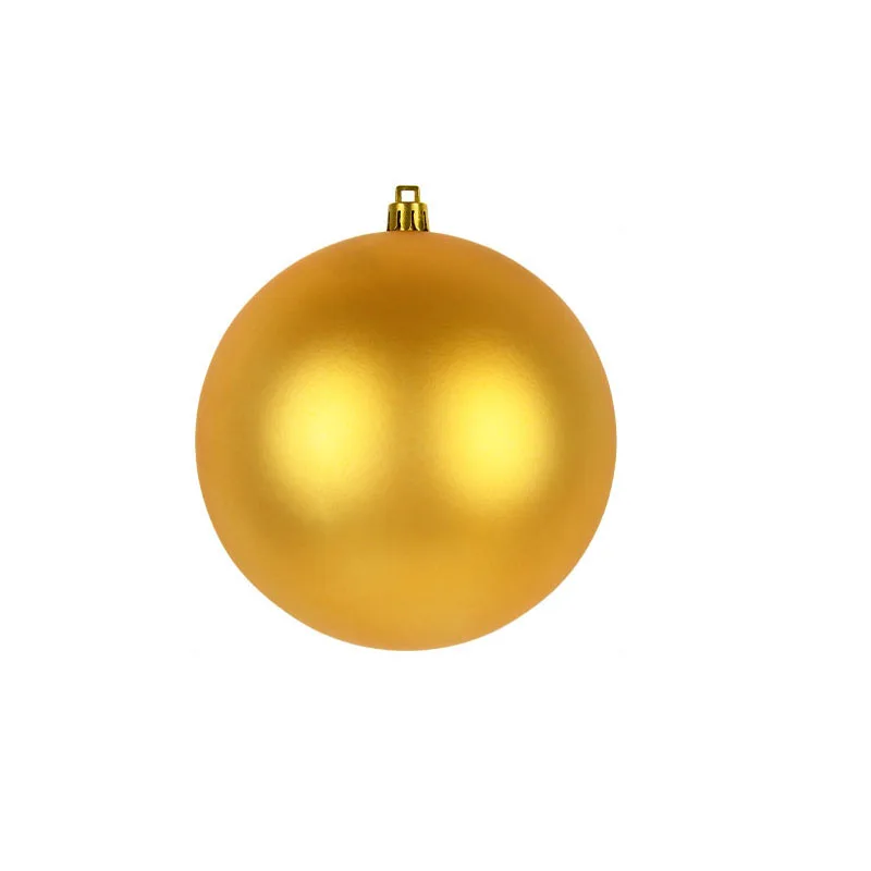 Bola de adorno para decoración navideña, 6/8/10/12 cm, colgante para árbol de Navidad, bola de PVC dorada, plateada y roja, decoración para fiestas en el hogar, regalo de Año Nuevo