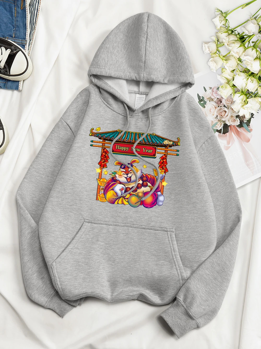 

The Year Of The Rabbit Happy Everyday Women Sweatshirt Fashion Creative Pullover Autumn All-math Tracksuit Female Cotton Hoodies