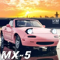 1:32 Mazda MX5 MX-5 RX7 Supercar Metal Alloy Diecast Toy Car Model Collectibles Birthday Gift Sound & Light Children Toy Hobbies 1