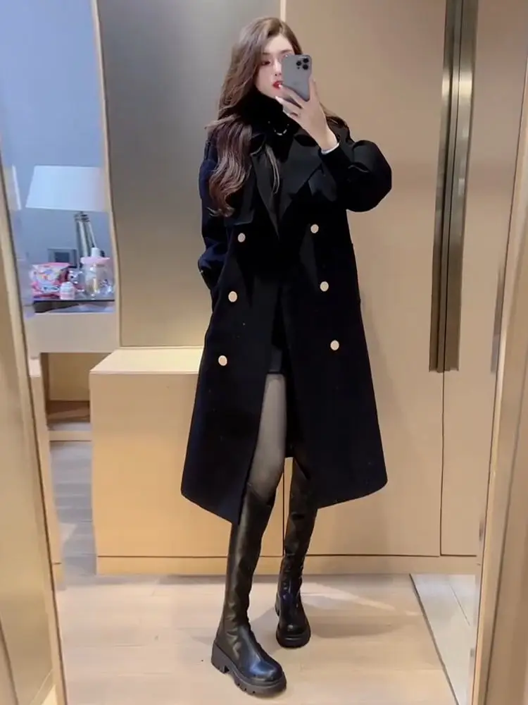 

Высококачественный тренчкот для женщин, осень 2023, новое повседневное универсальное пальто средней длины в британском стиле в Корейском стиле