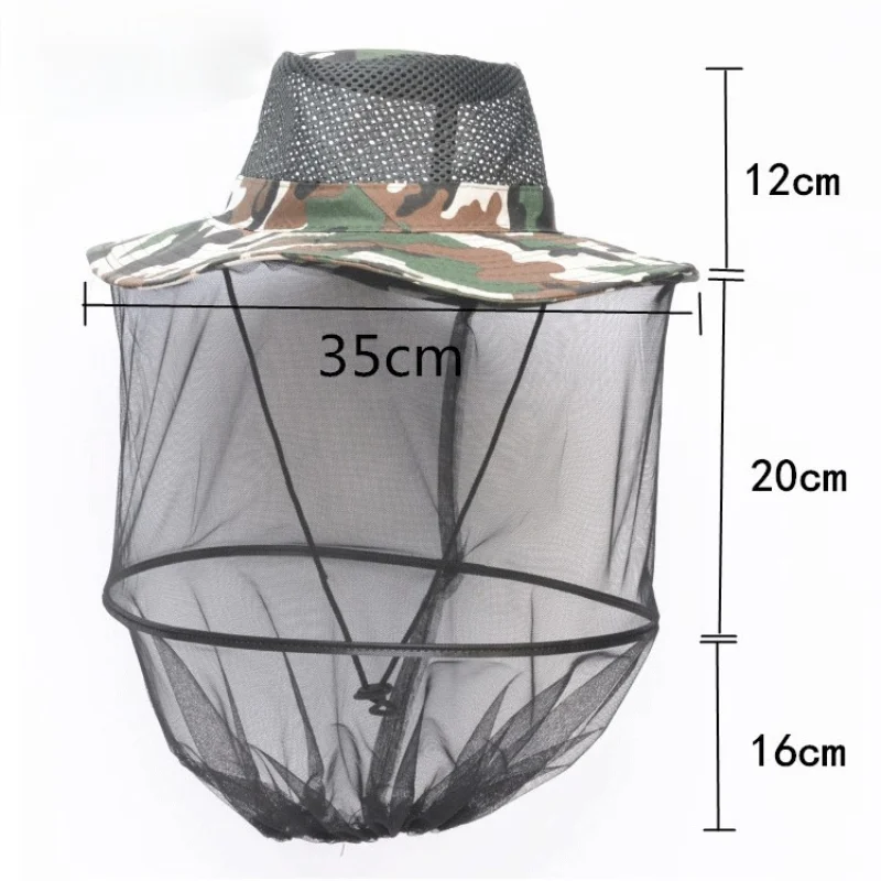Mosquito Head Face Protector Net Hat Insect Bugs Bee Proof Mesh Hat Outdoor Fishing Sun Cap Dropshipping