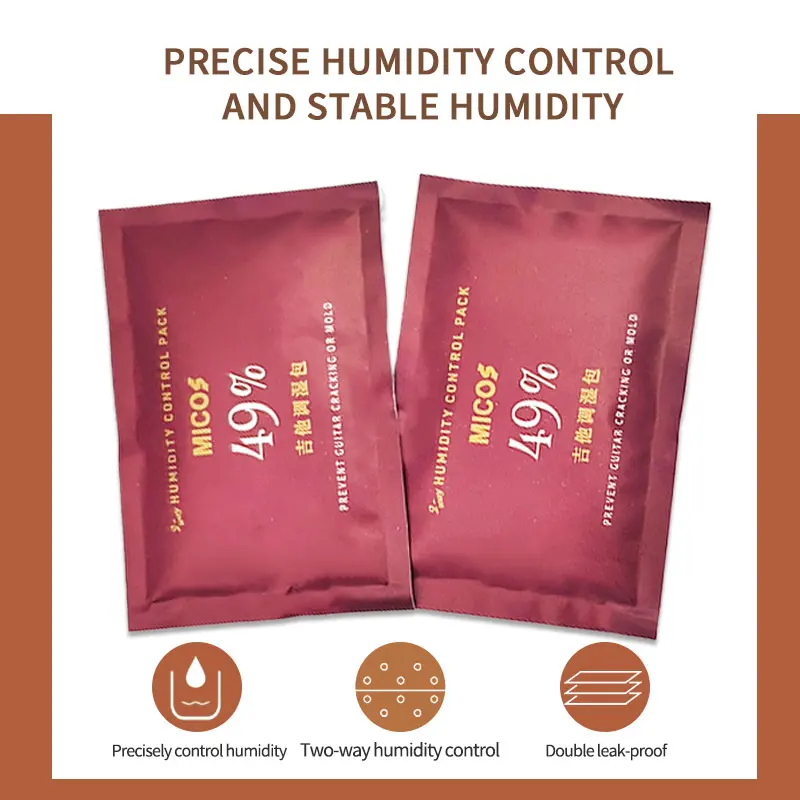3-in-1 75g RH 49% 2-way violin guitar humidity control pack maintenance moisturizer packets set 4