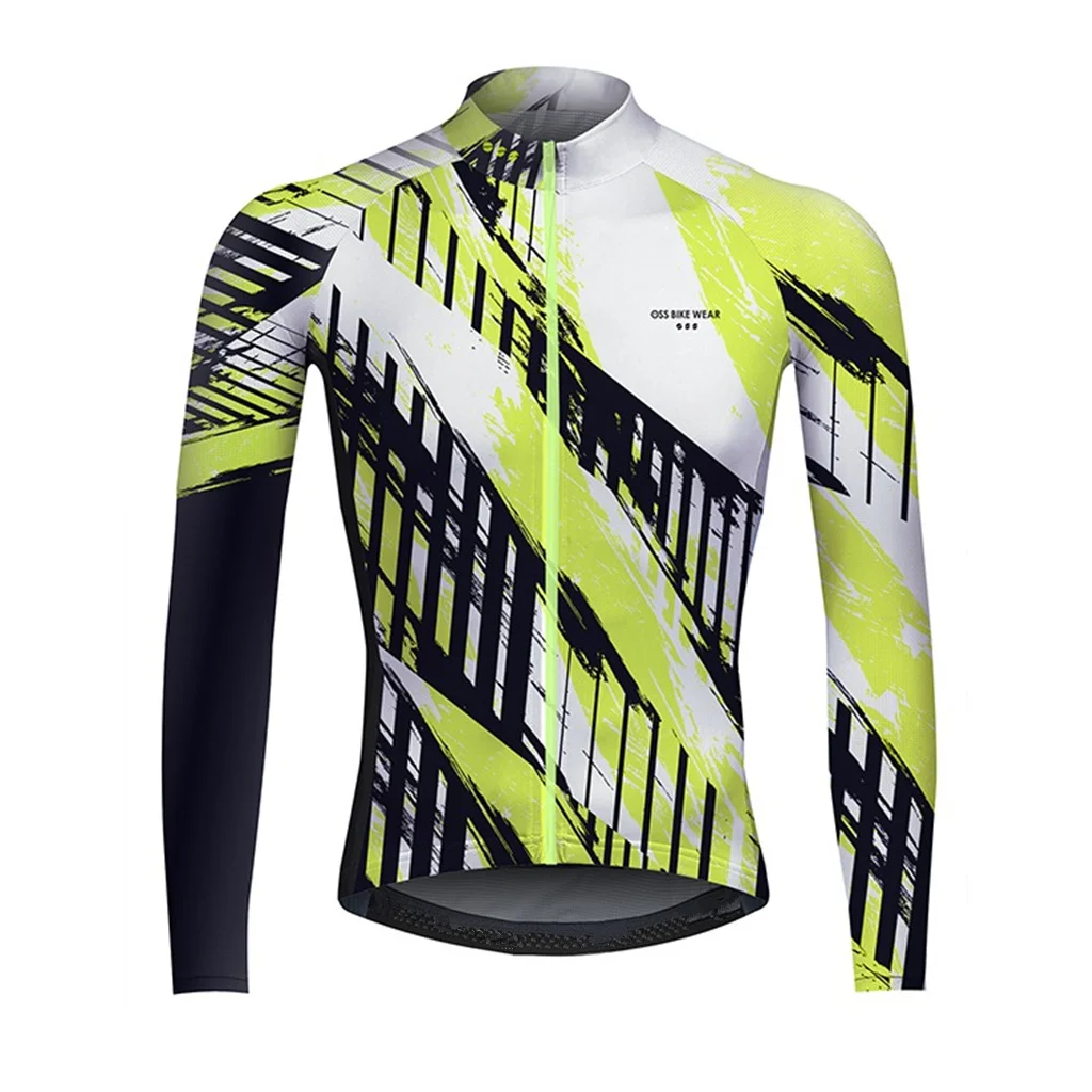 

Oss Bike Wear Men's Winter Jackets Cycling Long Sleeve Thermal Fleece Warm Jersey Professional Team Windbreaker Ciclismo Maillot