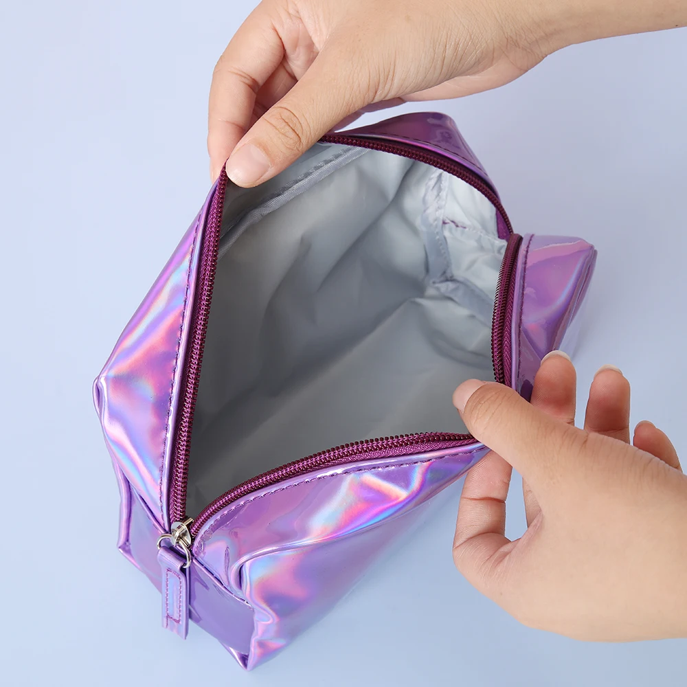 Trendy New Laser Design Clutch Storage Zipper Bag Waterproof and Dirt Resistan Lightweight Makeup Pouch, Versatile Cosmetic Bag 6