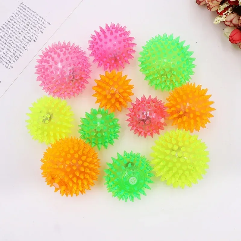 Dog Toys Luminous Sound Toy Bouncy Ball Pet Toy Flash Thorn Ball Molar Tooth Cleaning Toy Cat Dog Accessories 4