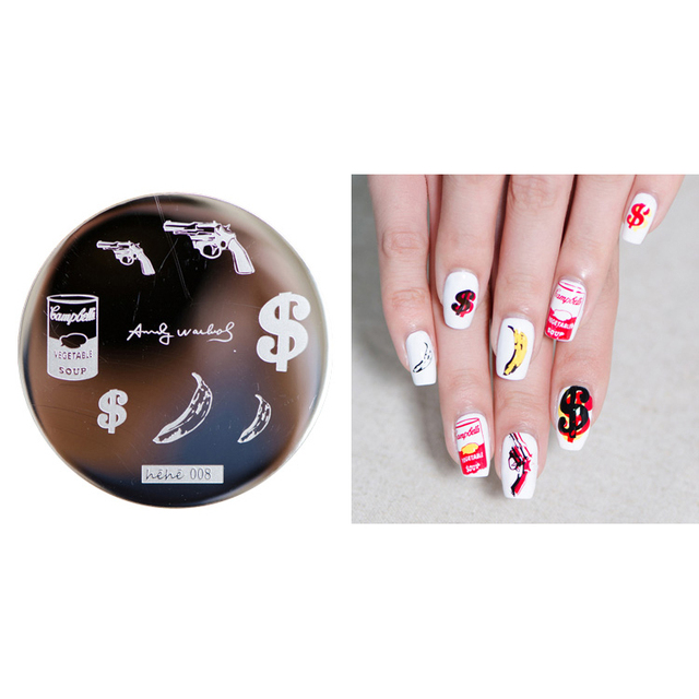 Round Nail Stamping Plates Butterfly/Constellation/Leaf/Bird Stainless Steel Image Stencils Printing Nails Decor 5.5cm Tool