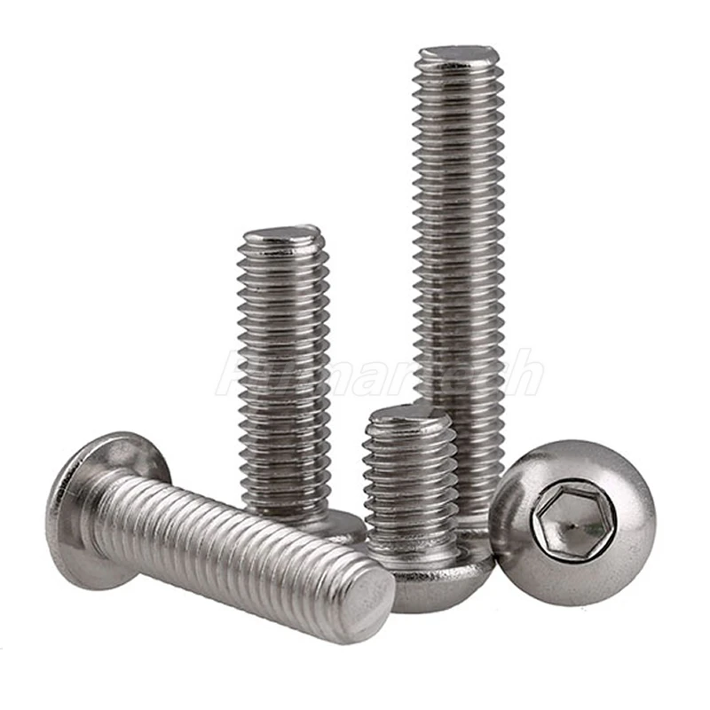 250pcs M2.5(2.5mm) A2 Stainless Steel Allen Bolts Hex Button Flat Socket Head Cap Screws With Nuts Assortment