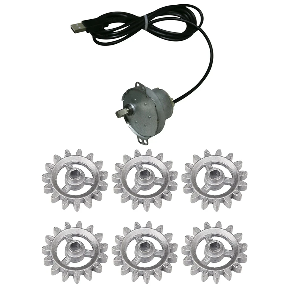 

Automatic Rotisserie Grill Tools Metal BBQ Rotary Frame Gear with USB Cable Motor DIY Automatic Rotary Frame Tool Set