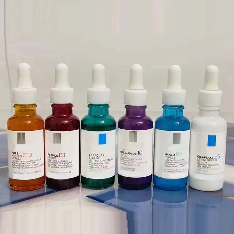 

6PCS Combination Anti-Wrinkle Serum CICAPLAST B5/ RETINOL B3/ PURE VITAMIN C10/ HYALU B5/ EFFACLAR Serum/ NIACINAMIDE 10