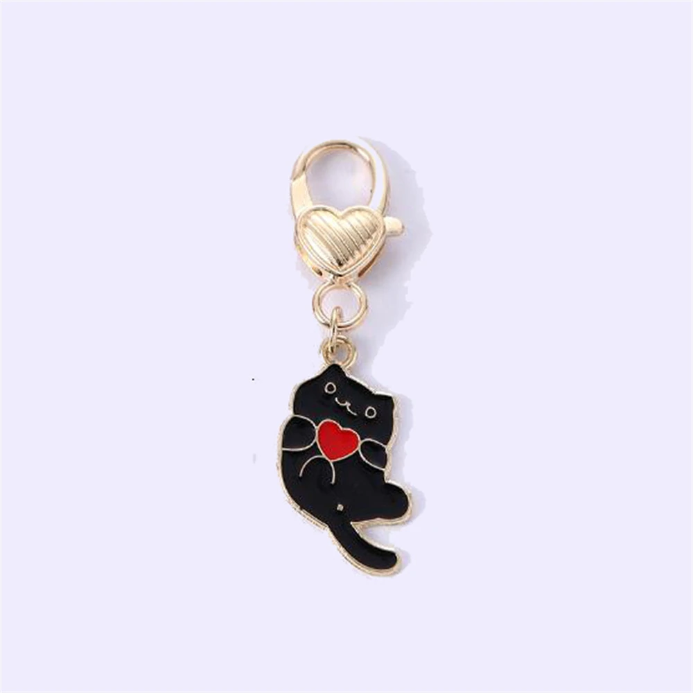 Portachiavi Gatto Bianco Kawaii Con Cuore - Decorazione Auto Y2K, Ciondolo Per Donne E Ragazze, Regalo Per Amanti Dei Gatti