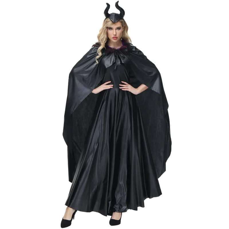 

Movie Evil Witch Queen Costume Adult Women Halloween Carnival Funny Party Vampire Cosplay