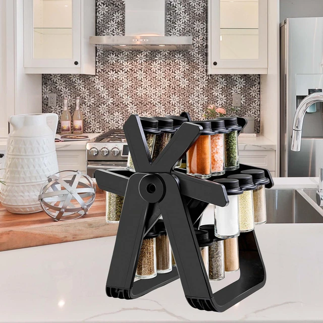 Revolving Spice Rack Without Spices | Three Mountaineers Spice Rack -  Countertop - Aliexpress