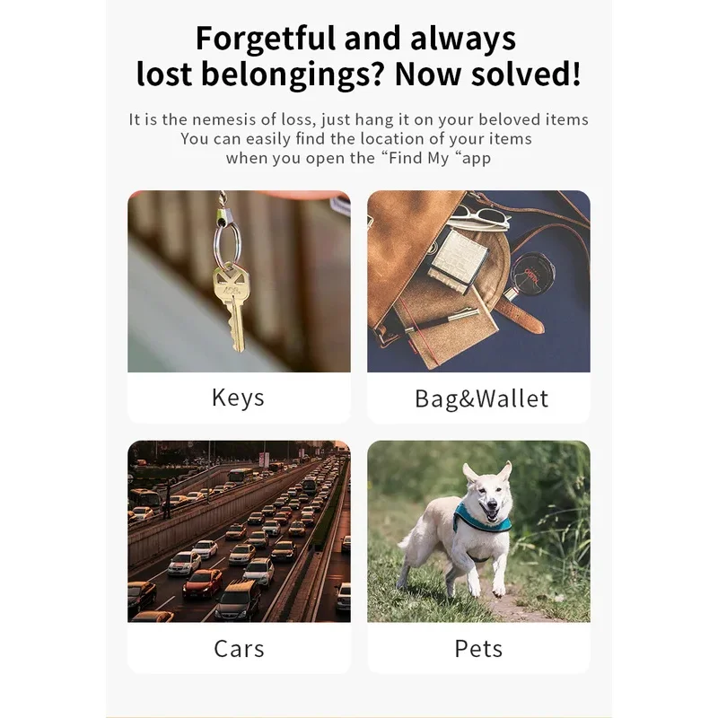 Security Bluetooth GPS Tag Based on iphone Find My app Anti-lose Tracker Sound Locate Message Reminder Alarm Key Finder