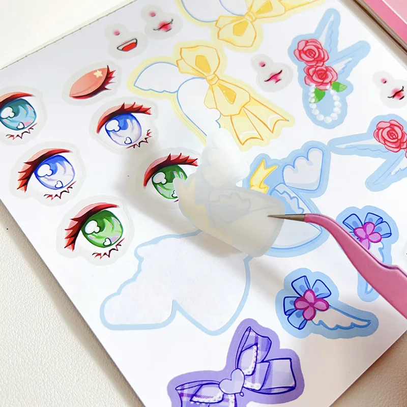 Sheet Stickers for Kids Pretty Aesthetic Cute Set Pack Handmade DIY Children 8 Sd7b53968ece44dbdb7902fad28671cfeO