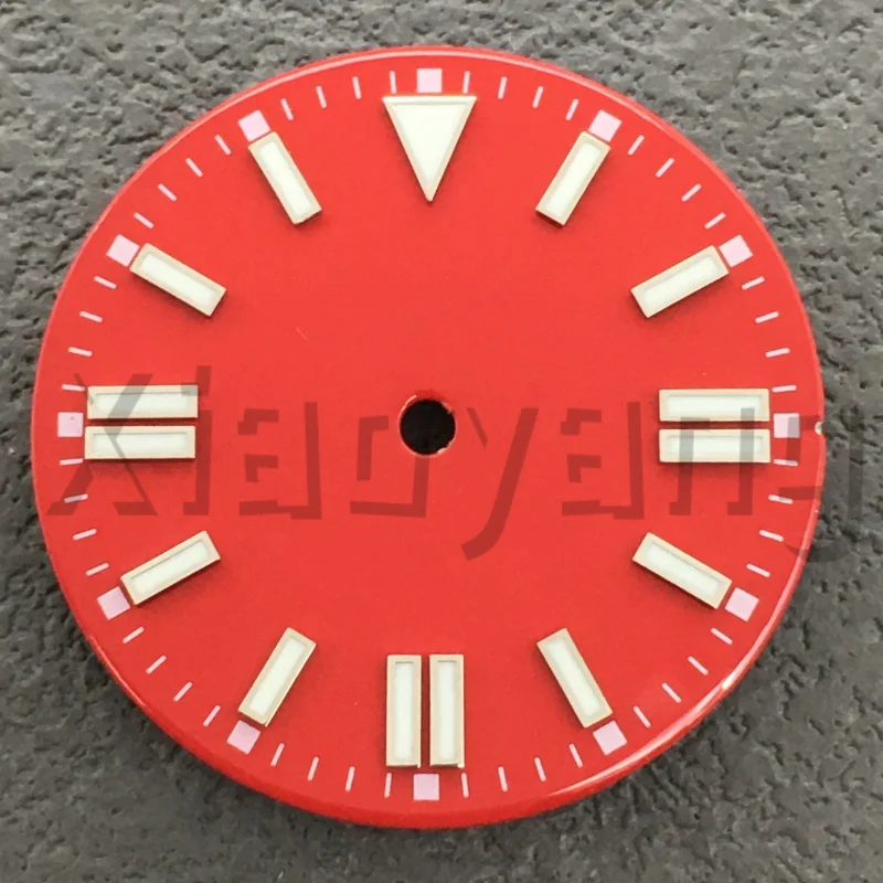 Sterile Glossy Green Luminous Watch Dial, 29mm