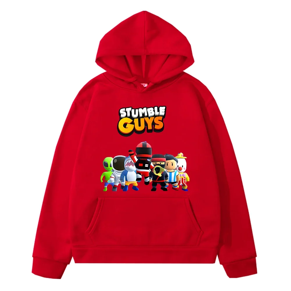 

Stumble Guys anime hoodie Fleece sweatshirt boy clothes y2k sudadera Autumn Winter pullover Children clothing kids clothes girls