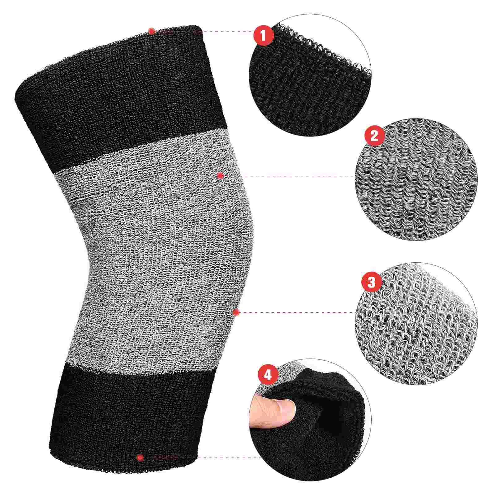 1 Pair Breathable Sleeves Fitness Supporting Pads Protective Kneepads Thermal Sleeves Knee Support Elastic Knee Support