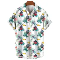 2024 Men's hawaiian shirts 3D Prints toucan graphics summer short sleeve shirts for hawaii style fashion unisex aloha shirts 2