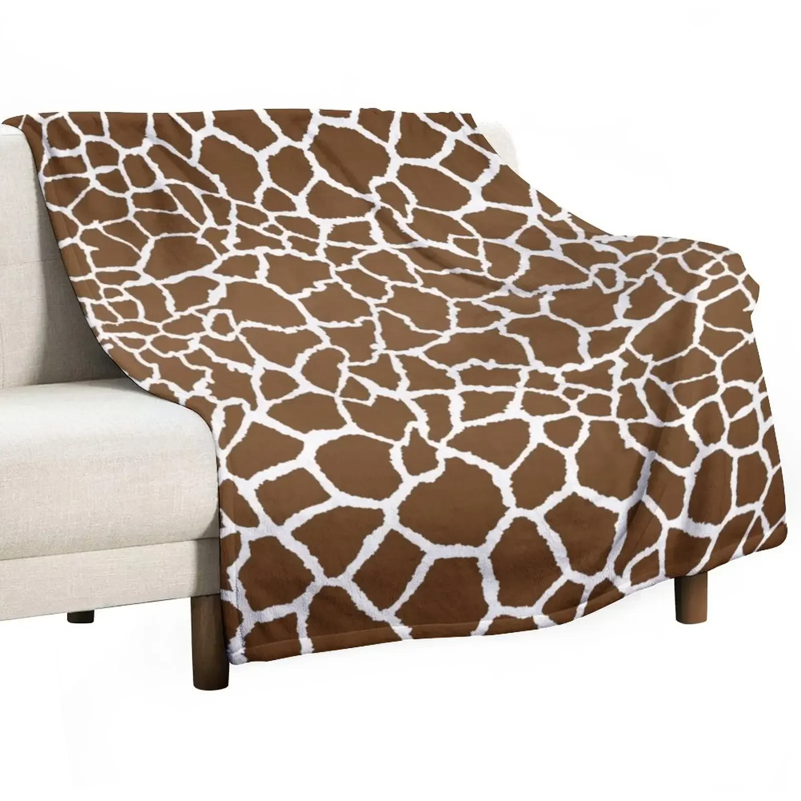 

Giraffe print Throw Blanket Luxury Thicken Vintage Plaid on the sofa Blankets