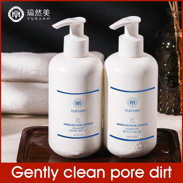 Yuranm Amino Acid Cleansing Moisturizing Face Wash Oil Control Pore Shrinking Deep Clean Whitening Skin Care Face Wash 250g 1