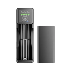 Universal Rechargeable Lithium Battery USB Charger (Black)